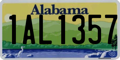 AL license plate 1AL1357