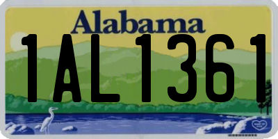 AL license plate 1AL1361