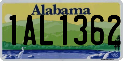 AL license plate 1AL1362