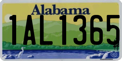 AL license plate 1AL1365