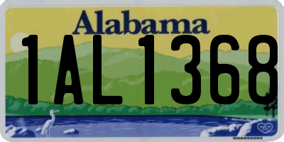 AL license plate 1AL1368
