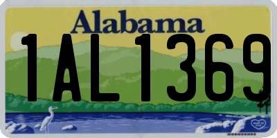 AL license plate 1AL1369