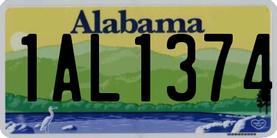 AL license plate 1AL1374
