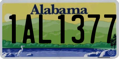 AL license plate 1AL1377