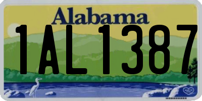 AL license plate 1AL1387