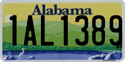 AL license plate 1AL1389