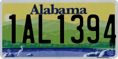 AL license plate 1AL1394