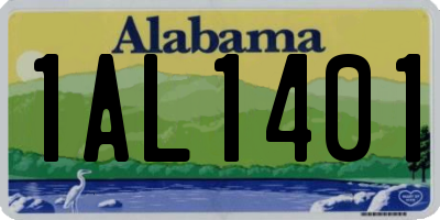 AL license plate 1AL1401