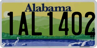 AL license plate 1AL1402