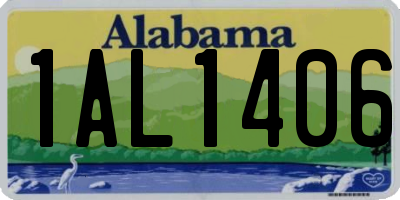 AL license plate 1AL1406