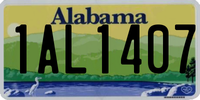 AL license plate 1AL1407