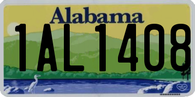 AL license plate 1AL1408