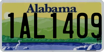 AL license plate 1AL1409