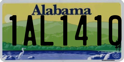 AL license plate 1AL1410