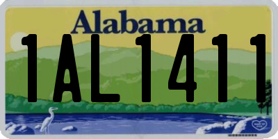 AL license plate 1AL1411