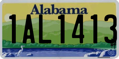 AL license plate 1AL1413