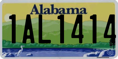 AL license plate 1AL1414