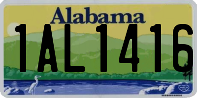AL license plate 1AL1416