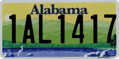 AL license plate 1AL1417