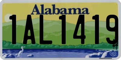 AL license plate 1AL1419