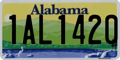 AL license plate 1AL1420