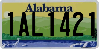 AL license plate 1AL1421