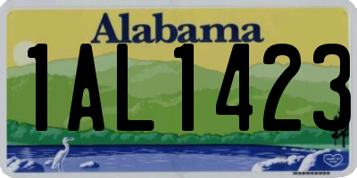 AL license plate 1AL1423
