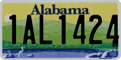 AL license plate 1AL1424