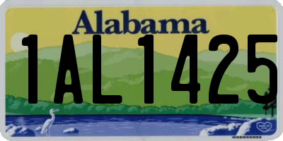 AL license plate 1AL1425