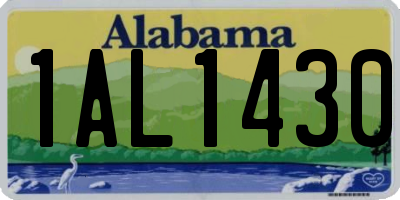 AL license plate 1AL1430