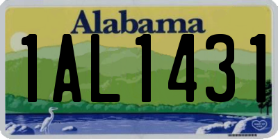 AL license plate 1AL1431