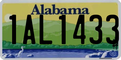 AL license plate 1AL1433