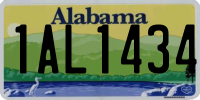 AL license plate 1AL1434