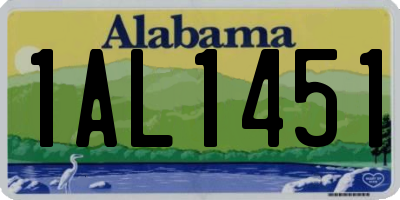 AL license plate 1AL1451