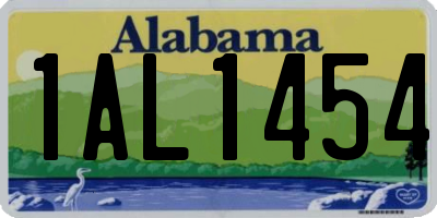 AL license plate 1AL1454