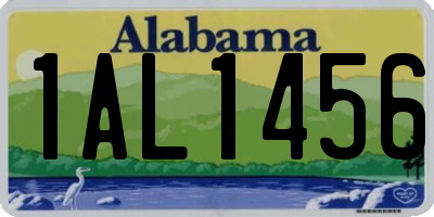 AL license plate 1AL1456