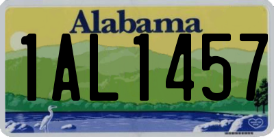 AL license plate 1AL1457
