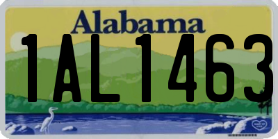 AL license plate 1AL1463
