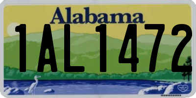 AL license plate 1AL1472