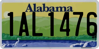 AL license plate 1AL1476