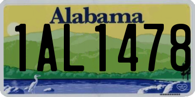 AL license plate 1AL1478