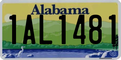 AL license plate 1AL1481