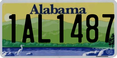AL license plate 1AL1487