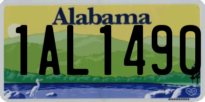 AL license plate 1AL1490