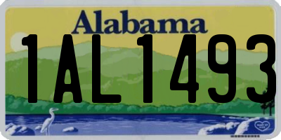 AL license plate 1AL1493