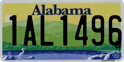 AL license plate 1AL1496