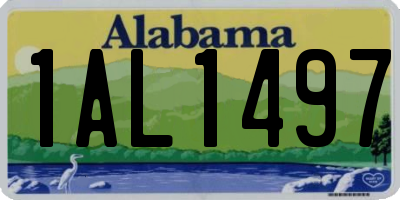 AL license plate 1AL1497