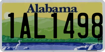 AL license plate 1AL1498