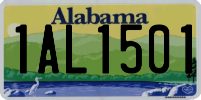 AL license plate 1AL1501