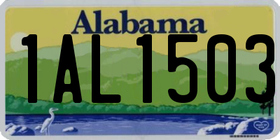 AL license plate 1AL1503